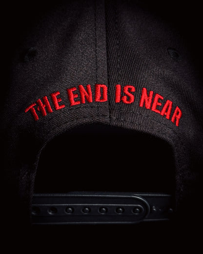 HURRY UP TOMORROW HAT - BLACK x RED