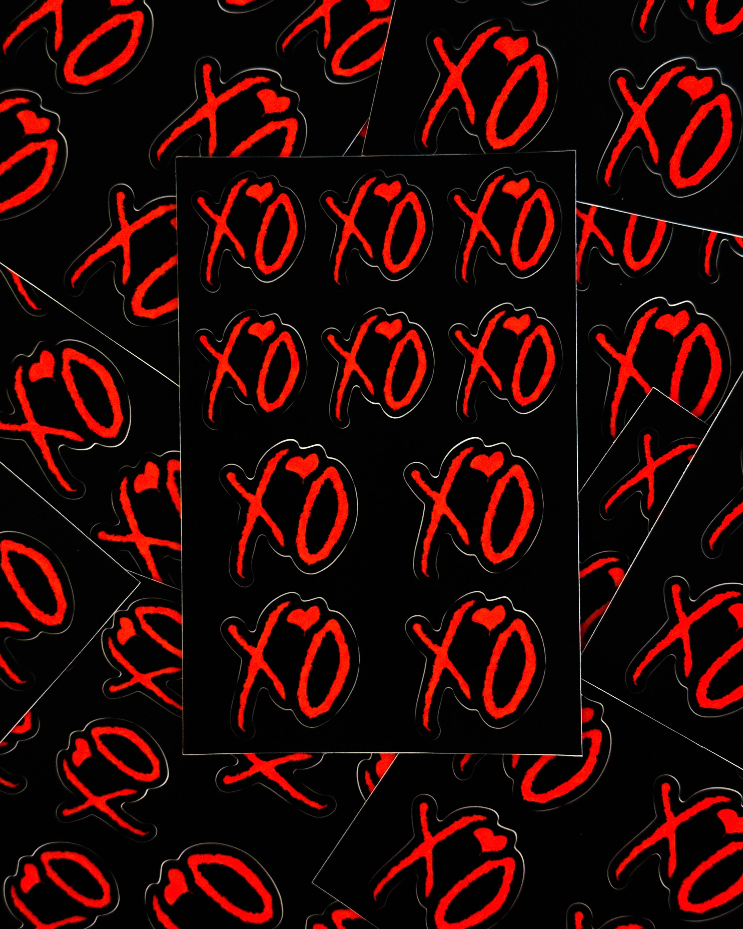 RED XO STICKER SHEET