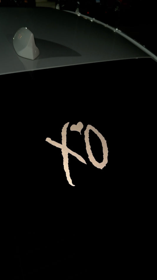 Black Reflective XO Car Decal