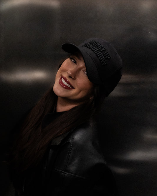 HURRY UP TOMORROW HAT - BLACK x BLACK