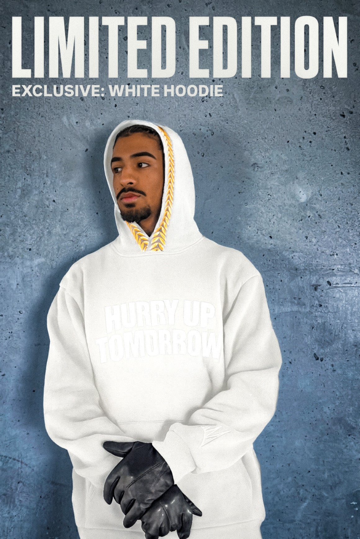 HUT: ROBE HOODIE - WHITE