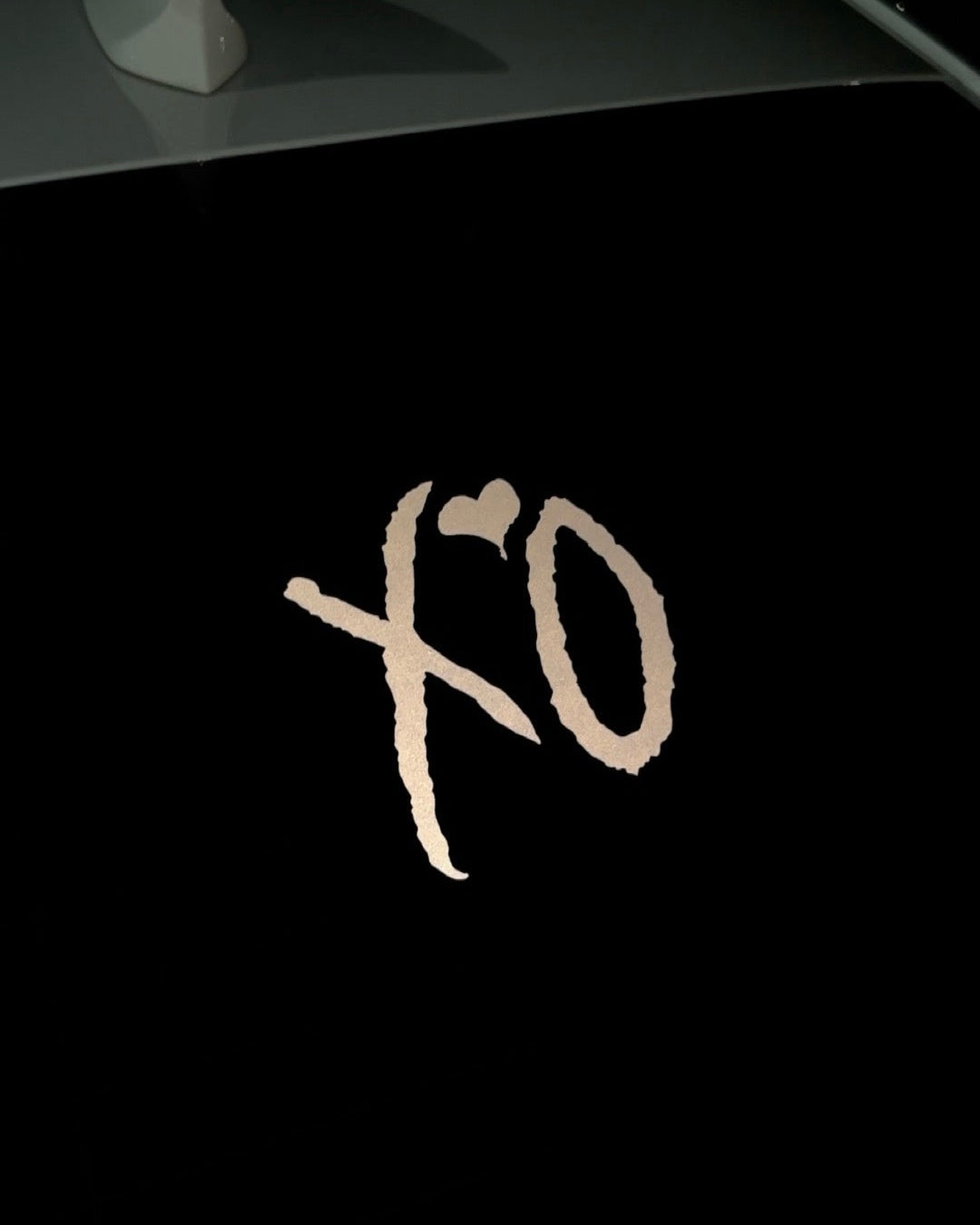6” DECAL: XO - BLACK REFLECTIVE