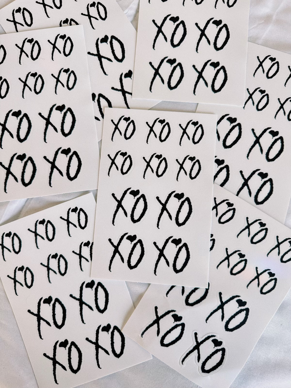 WHITE XO STICKER SHEET