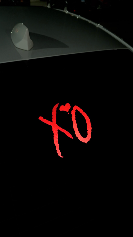 RED - REFLECTIVE XO CAR DECAL