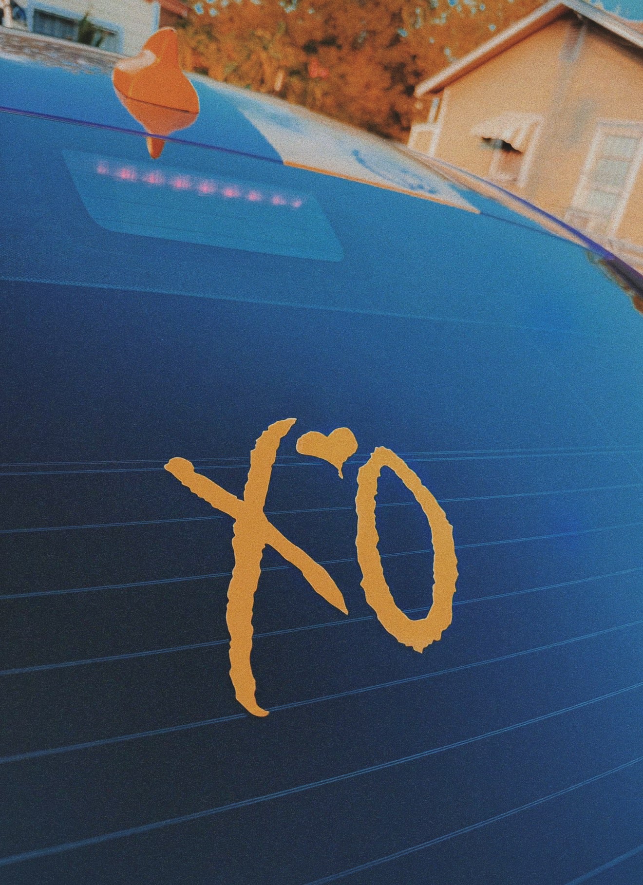 GOLD - CHROME XO CAR DECAL