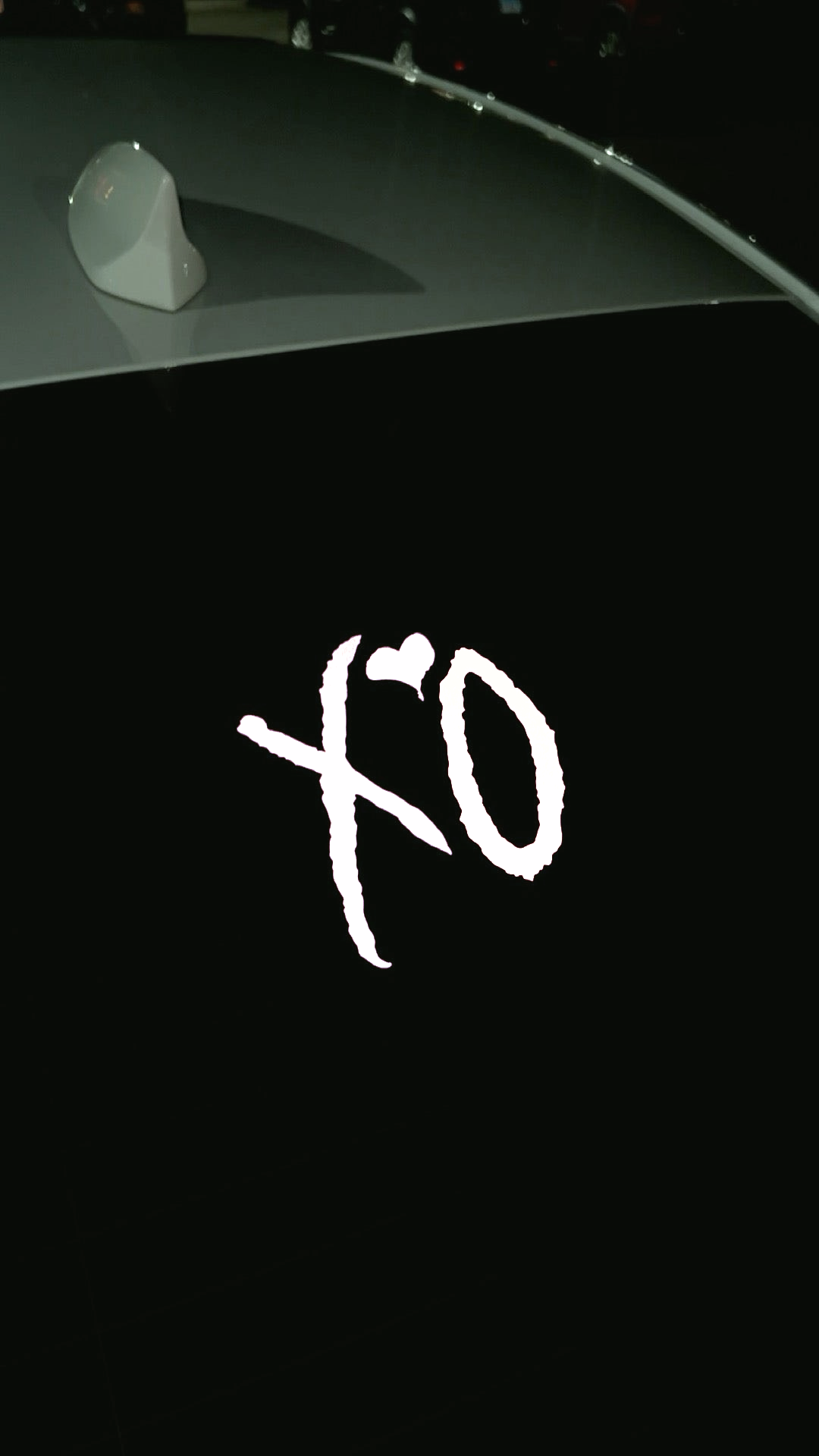 6” XO CAR DECAL: WHITE REFLECTIVE
