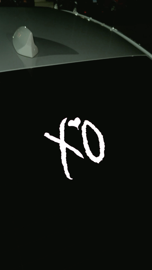 WHITE - XO CAR DECAL