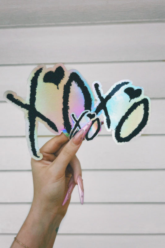 Holographic XO Sticker Set