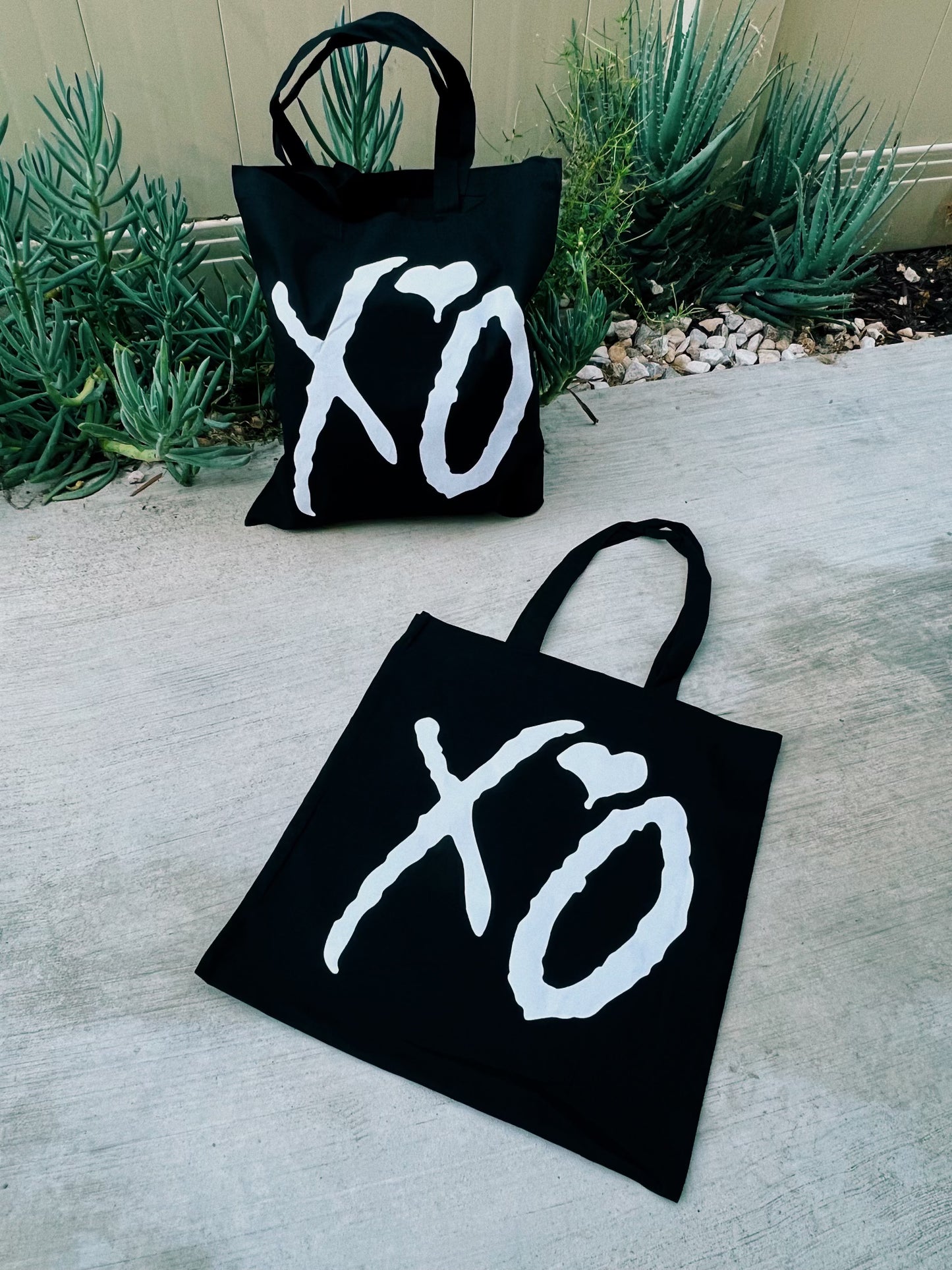 Black XO Tote Bag