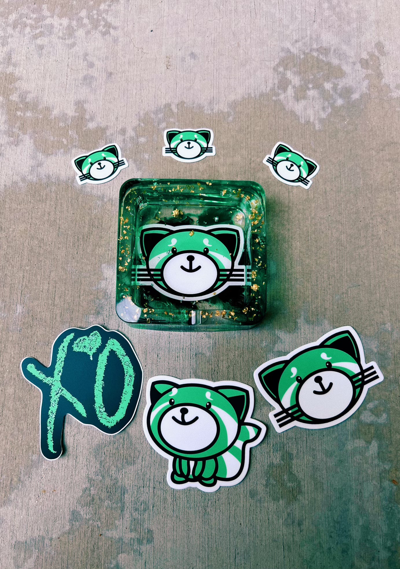 Kiss Land Ashtray + Sticker Set