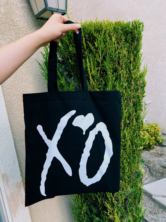 Black XO Tote Bag